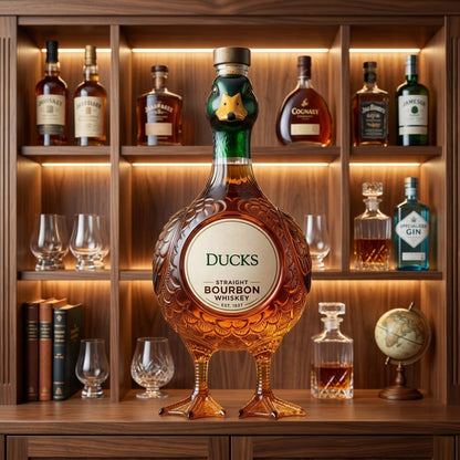 3D Mallard Duck Bourbon Bottle Decor🦆